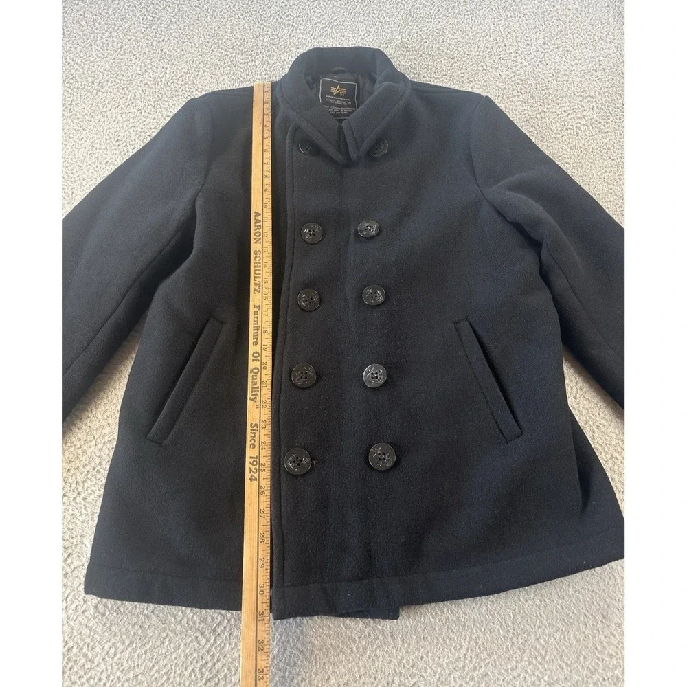 Vintage Alpha Industries Pea Coat Mens Medium‎ Wool Authentic 70s 80s